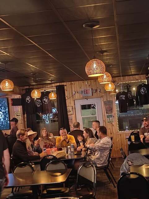 Guests enjoying a bar and grill event